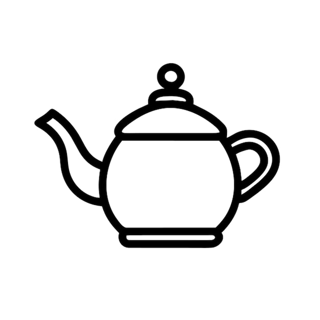 Contorno del icono de la tetera