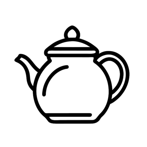 Contorno del icono de la tetera