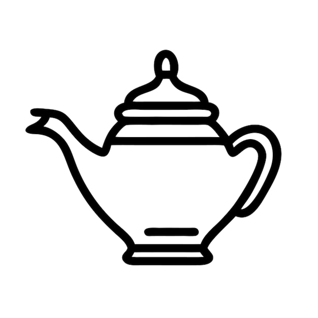 Contorno del icono de la tetera