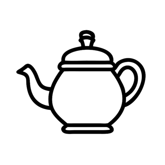 Contorno del icono de la tetera