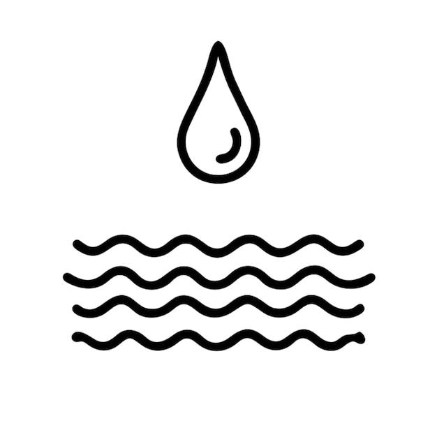 Contorno de icono de textil a prueba de agua