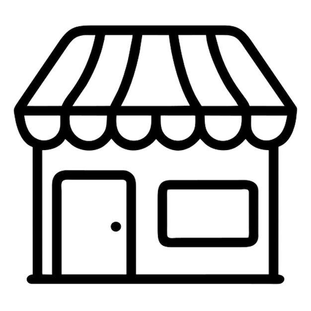 Contorno del icono de la tienda