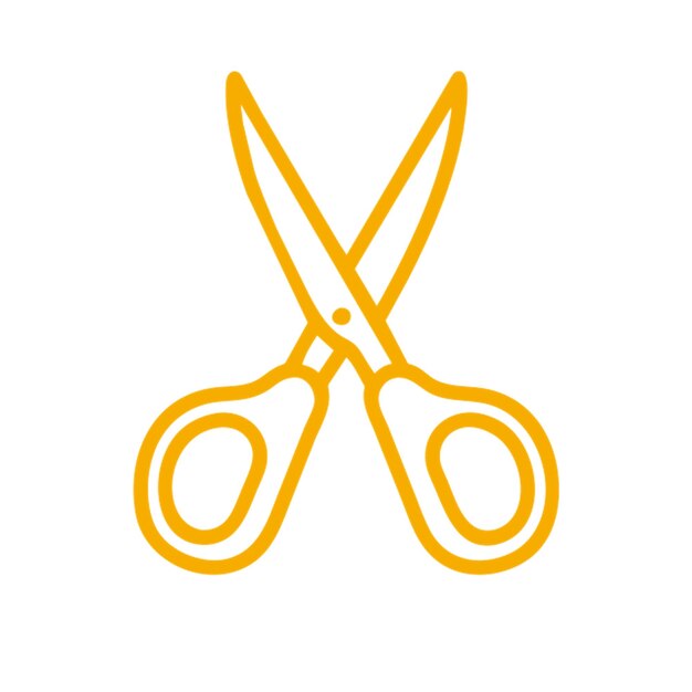 Contorno del icono de las tijeras