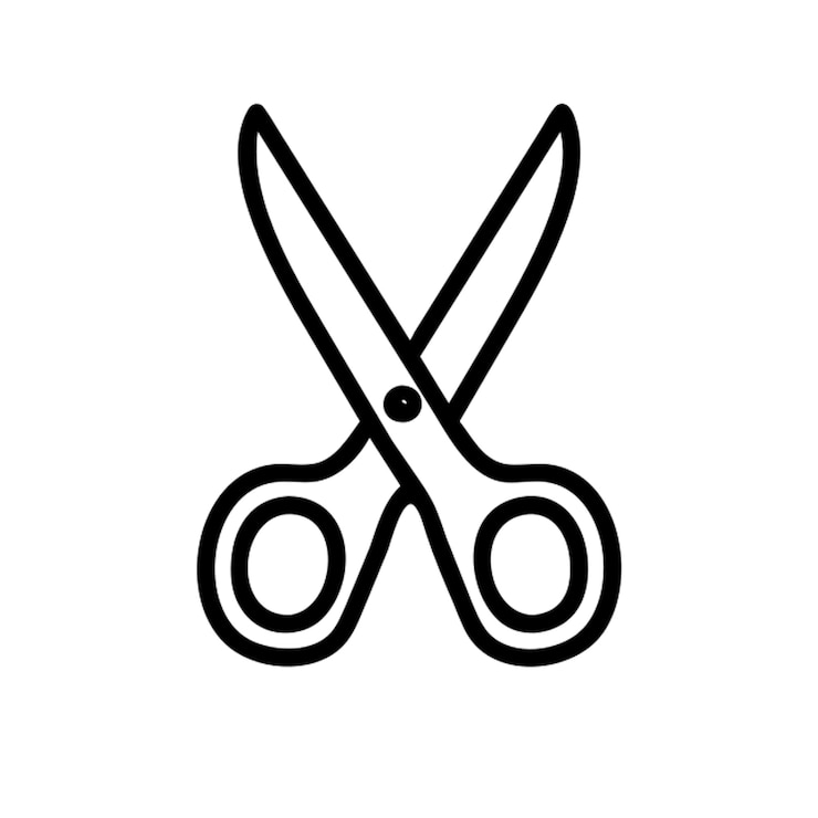 Vector contorno del icono de las tijeras