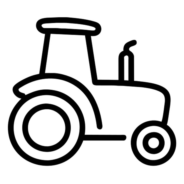 Contorno del icono del tractor