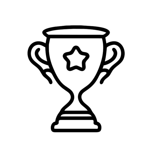 Contorno del icono del trofeo