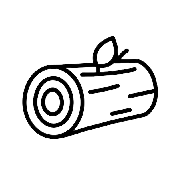 Contorno del icono del tronco de madera