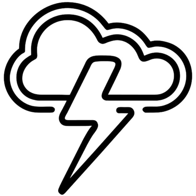 Contorno del icono del trueno