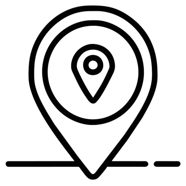 Contorno del icono de la ubicación del pin