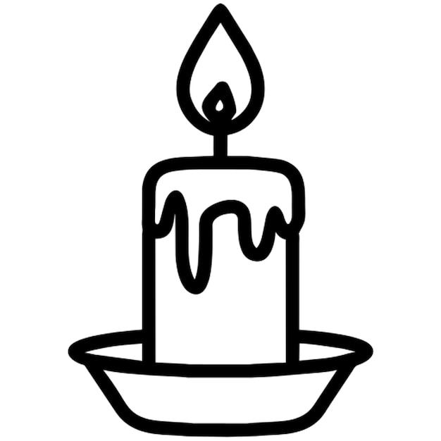 Contorno del icono de la vela
