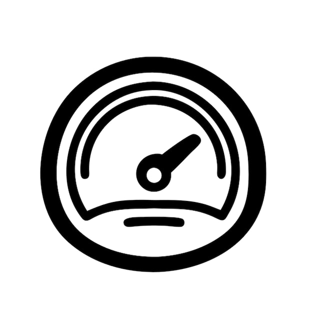 Contorno del icono del velocímetro