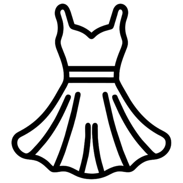 Contorno del icono del vestido
