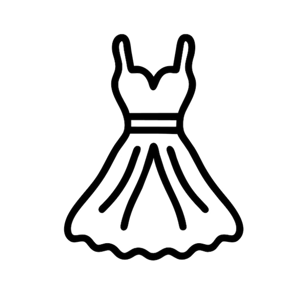 Contorno del icono del vestido