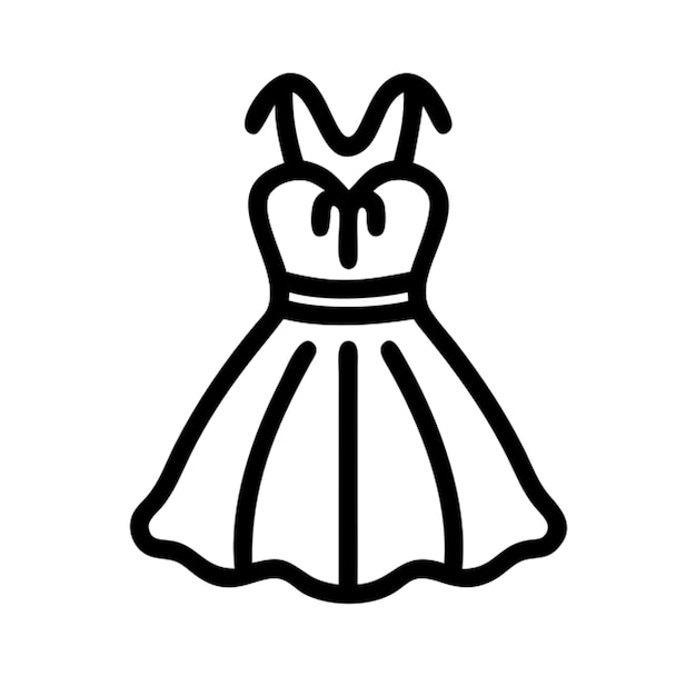 Contorno del icono del vestido