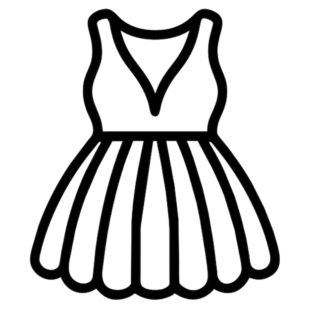 Contorno del icono del vestido