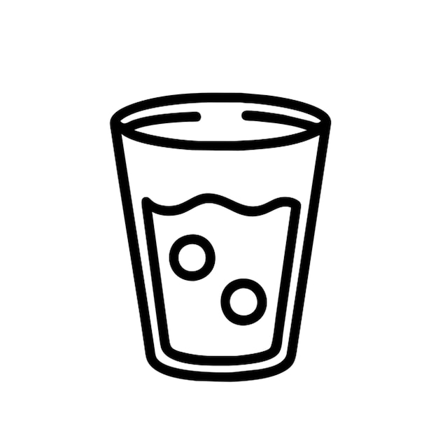 un contorno de icono de vidrio disparado