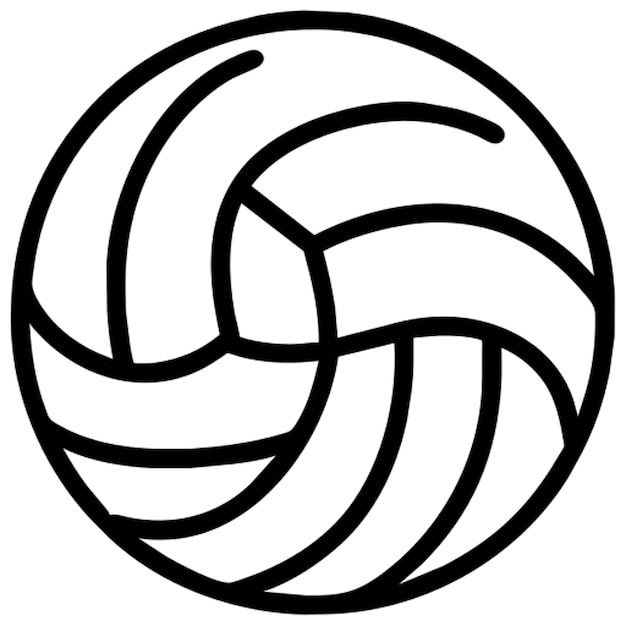 Contorno del icono de voleibol
