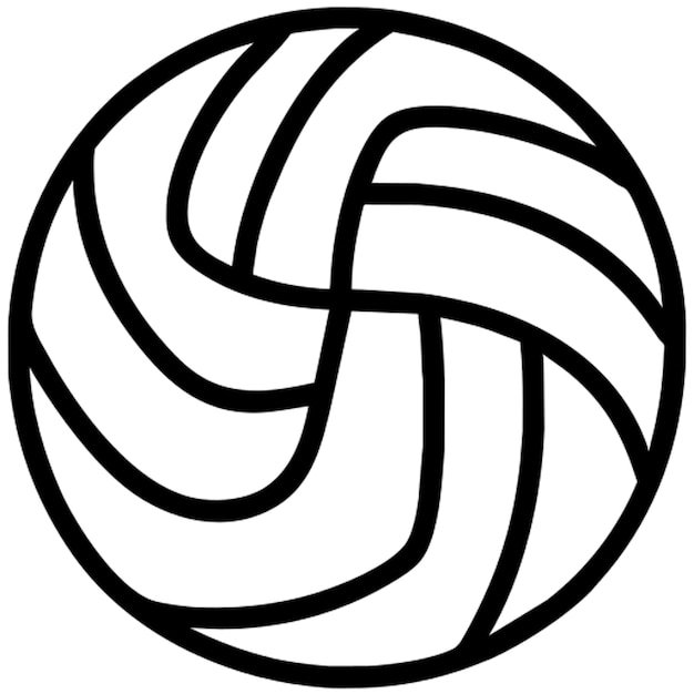 Contorno del icono de voleibol