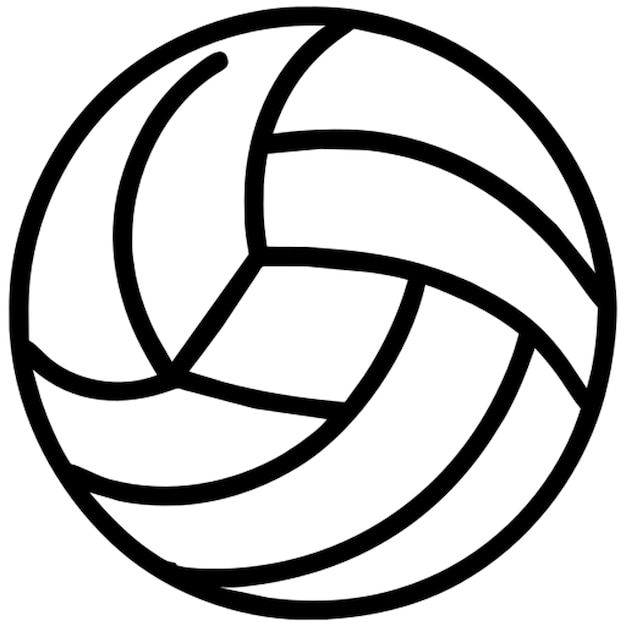 Contorno del icono de voleibol