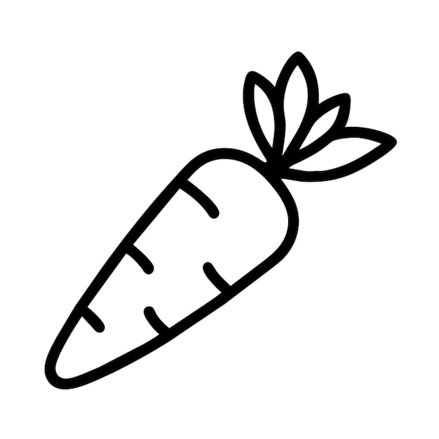 Contorno del icono de la zanahoria