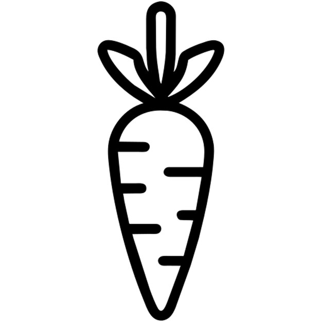 Contorno del icono de la zanahoria