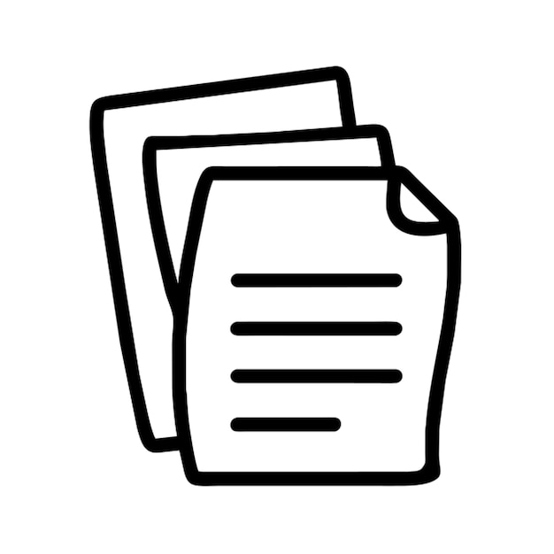 Contorno de los iconos de los documentos