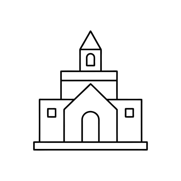 Contorno de ilustración vectorial de dibujos de arquitectura