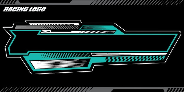 Contorno y logotipo de carreras pintado Isolado en fondo negro para el diseño de la camiseta