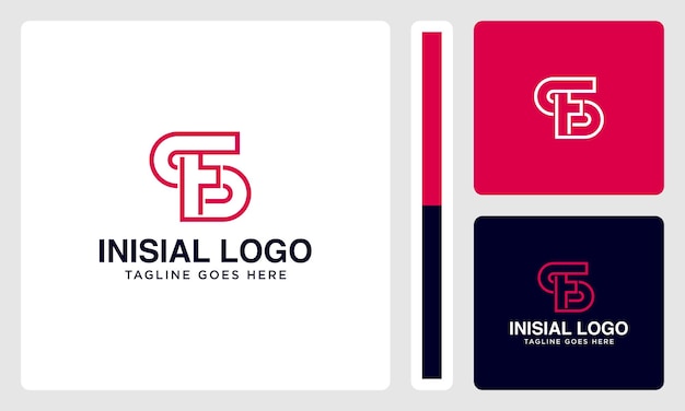 contorno del logotipo iniciales F y S