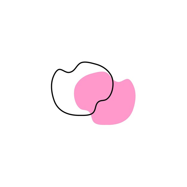 Contorno de la mancha en vector rosado