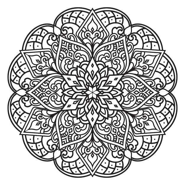 contorno mandala. Mandalas para colorear libro