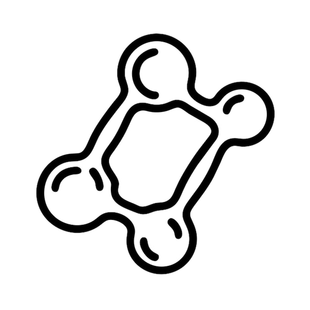 contorno de la molécula del icono de la proteína