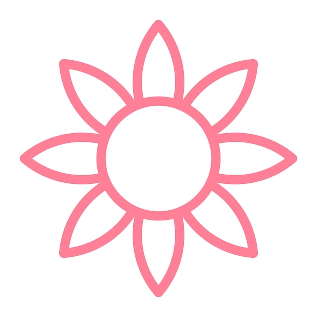 contorno motivo de flor elemento de diseño icono de flor