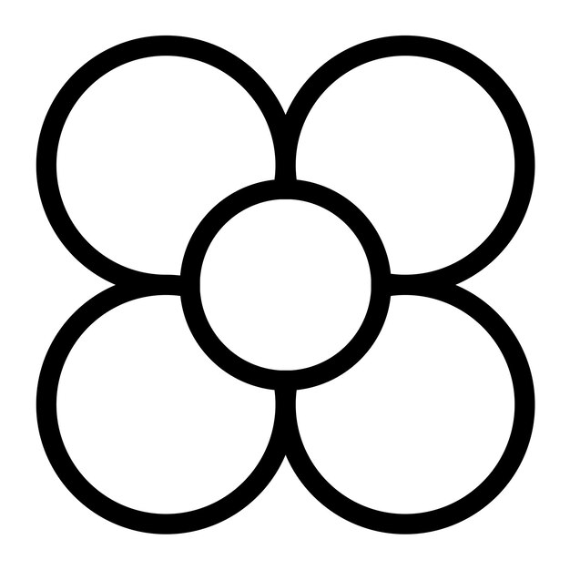 contorno motivo de flor elemento de diseño icono de flor
