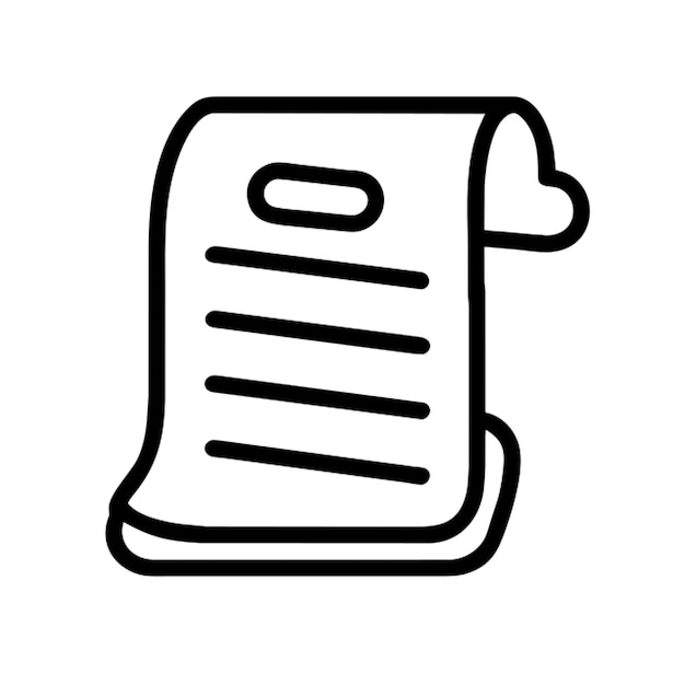 contorno de papel de icono