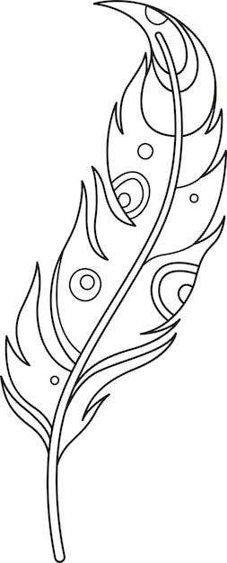 El contorno de la pluma Boho