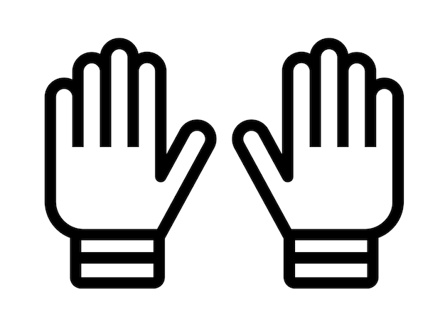 Contorno sencillo del icono de las dos manos levantadas
