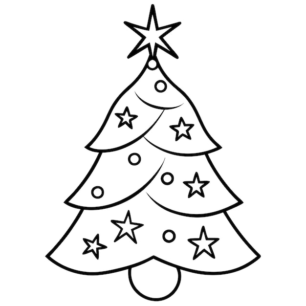 Contorno de tarjetas de Navidad libro de colorear página dibujo de arte de línea