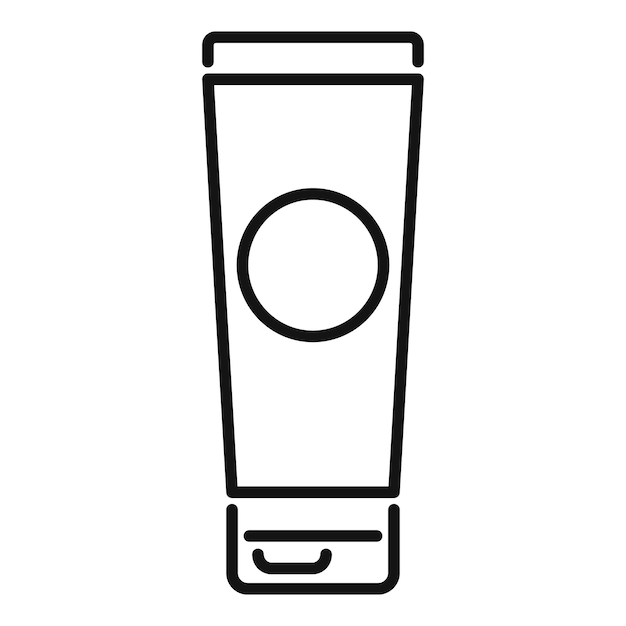 Contorno de tubo cosmético que muestra un producto de belleza para el cuidado de la piel