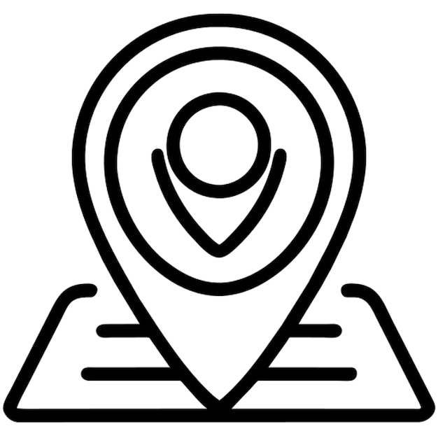 Contorno de la ubicación del icono