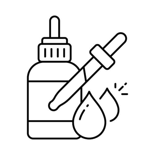 Contorno del vector del suero Ilustración de diseño Símbolo sobre fondo blanco Archivo EPS 10
