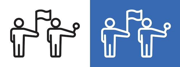 Contorno vectorial del conjunto de señales del logotipo del desfile