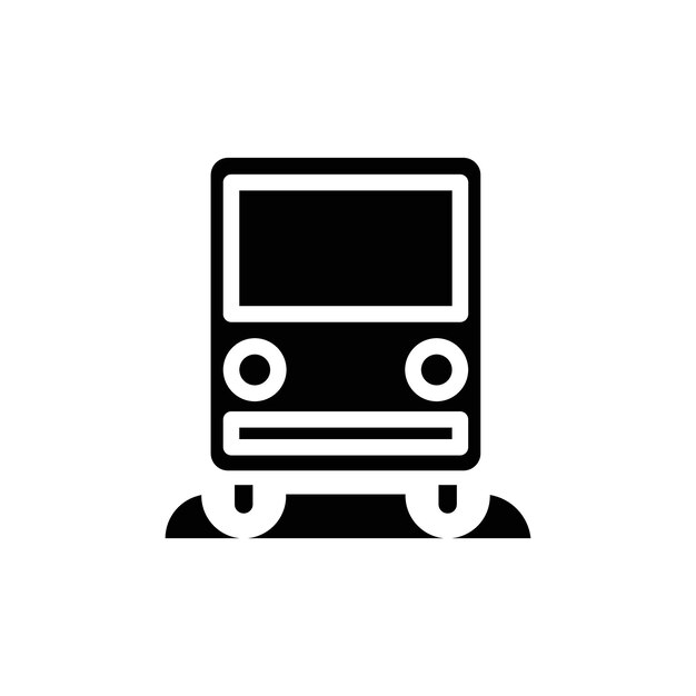Contorno vectorial del conjunto de señales del logotipo del icono del monorraíl