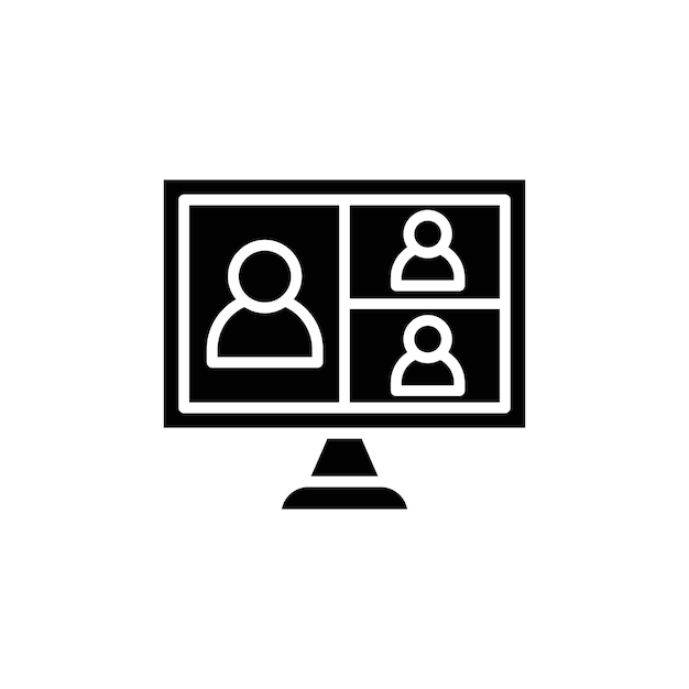 Contorno vectorial del conjunto de signos del icono del logotipo del webinar