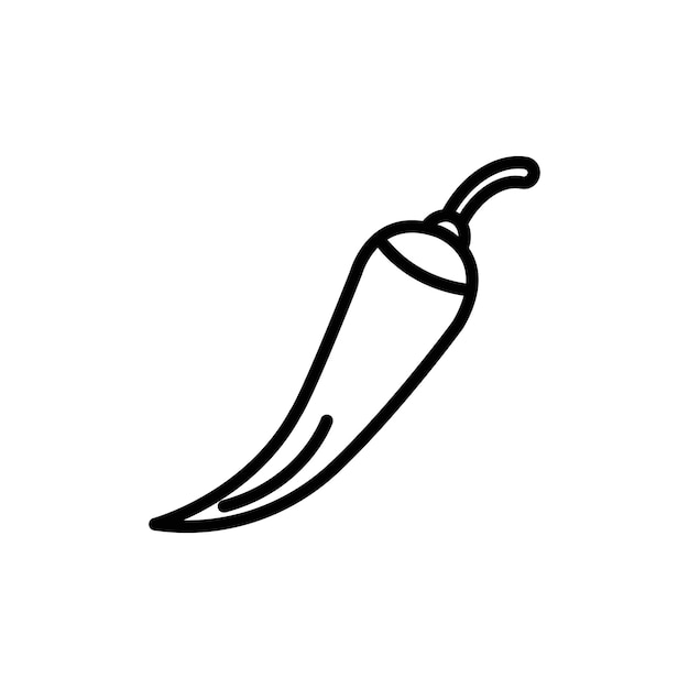 Contorno vectorial del conjunto de signos del logotipo del chile