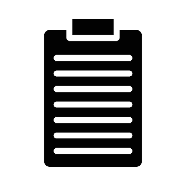 Contorno vectorial del conjunto de signos del logotipo del icono del portapapeles