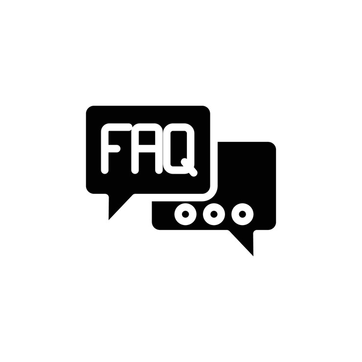 Vector contorno vectorial del conjunto de signos del logotipo del icono de preguntas frecuentes
