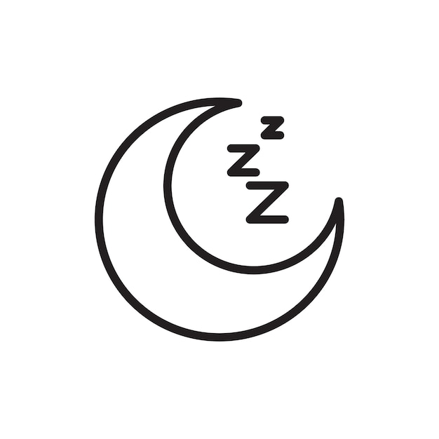 Contorno vectorial del conjunto de signos del logotipo del icono Zzz