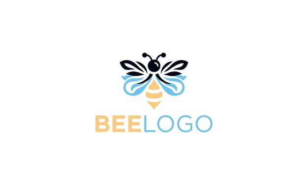 Vector contorno vectorial del logotipo de la abeja vector gráfico minimalista