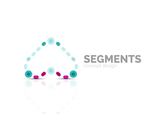 Contorno vectorial logotipo geométrico abstracto mínimo
